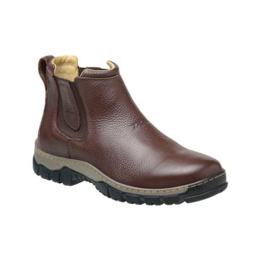 Imagem de Botina Zebu Masculina Em Couro Flother PinhAo 56150