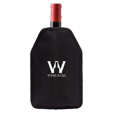 Imagem de Bolsa Cooler Gelo Garrafas Vinho Manter Bebidas Geladas Gel Wine & Companhia (Preto)