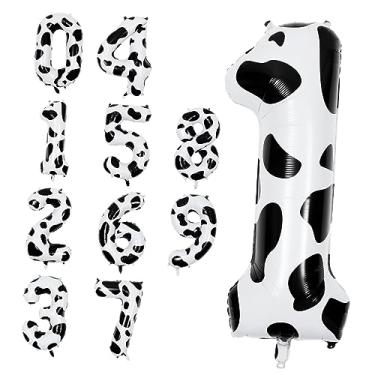 Imagem de Amosfun 10 Pcs Balão Com Número De Vaca De 40 Polegadas Balão De Festa Balão De Aniversário Decoração De Festa De Aniversário Adereço De Balão Pacote Grandes Números Folha De Alumínio