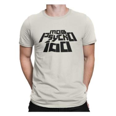 Imagem de Camiseta Camisa Mob Psycho Anime Masculina Offwhite - Liga Fashion