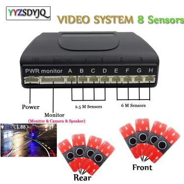 Imagem de Sensores de estacionamento Dual Core Car Video System 8 Backlight  alarme Parktronic dianteiro e