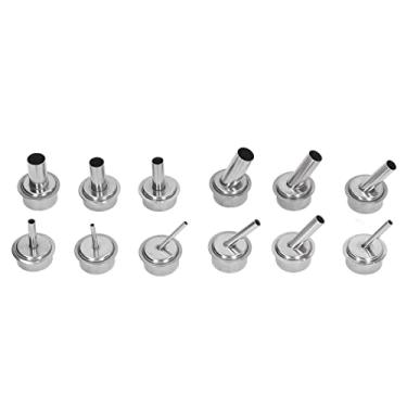 Imagem de Bocal Pistola de Calor, 12 Jogos Universais Dos Bocais de Ar Quente Dos Pces, Solda de Aço Inoxidável Substituição do Cotovelo Estendido Calor