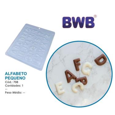 Imagem de Forma simples alfabeto pequeno pascoa bwb 708 Tradicional Chocolate