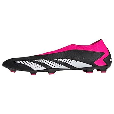 Imagem de adidas Predator Accuracy.3 Chuteiras de futebol masculinas firmes sem cadarço, Core Black/Cloud White/Team Shock Pi, 13