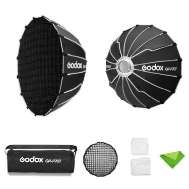 Imagem de Godox Qr-P70T 70Cm/27.5Inch Parabolic Softbox+Honeycomb Grid, Bowens Mount Soft Boxes Quick Release Light Diffuser For Small-Place Live Streaming For Sk400Ii Sl-60W Ad600Bm Vl150 Ul150 Sl150Ii