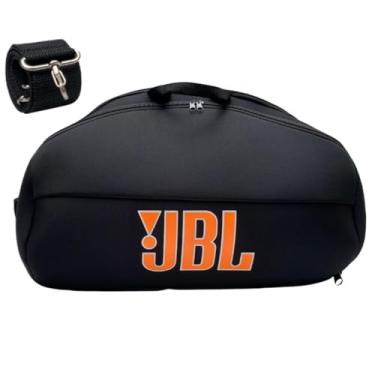 Imagem de Case Bolsa Capa Protetora Para Boombox 1 2 e 3 Resistente a Água Com Alça Regulável Seguro e Macio (JBL LARANJA)