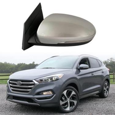 Imagem de Espelho retrovisor de carro adequado para Hyundai Tucson 2015-2019 Conjunto de espelho lateral do motorista para acessórios Hyundai Tucson (10 fios)