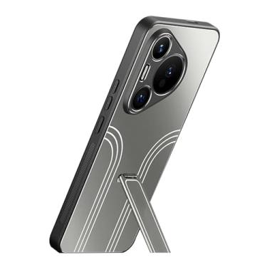 Imagem de POYUFRG Cinza, 70, capa ultrafina para Huawei Pura 70 Ultra/70 Pro/70 Pro+/70, cobertura total, capa traseira de metal resistente e durável