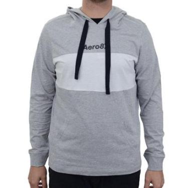 Imagem de Camiseta Masculina Aéropostale ML Cinza Mescla - 8760201-Masculino