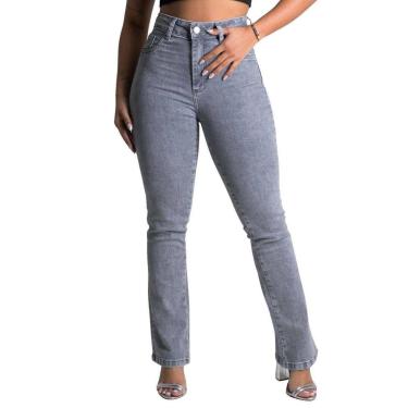 Imagem de Calça Jeans Sawary Reta - 277900 - CINZA 46-Feminino