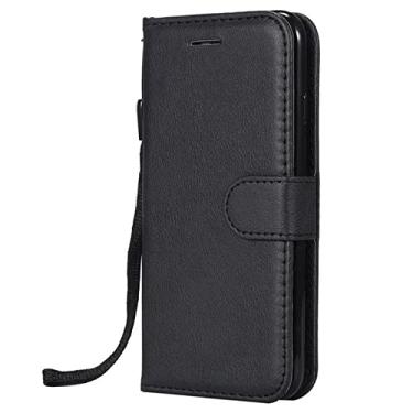 Imagem de Capa de telefone com flip da moda Capa de cor sólida para Samsung Galaxy S20 Fe S21 S10 S9 S8 Plus A21S A42 A52 A72 A10 A20E A40 A50 A51 Tampa de slot de cartão, preta, para M20