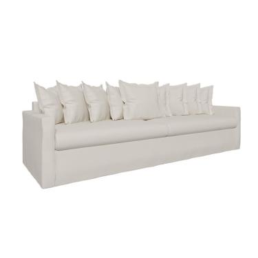 Imagem de Sofá 4 Lugares Enseada com Capa Removível Linho Marfim 280 cm