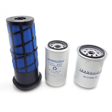 Imagem de Giuqa Filtro de ar 30-00471-20 e filtro de óleo 30-00463-00 e filtro de combustível 30-01090-05 serve para kit de filtro de unidade de reefer 7300 e 7500 P611858 1559418 FF5301 DBLL 7349 PA5584 A5584