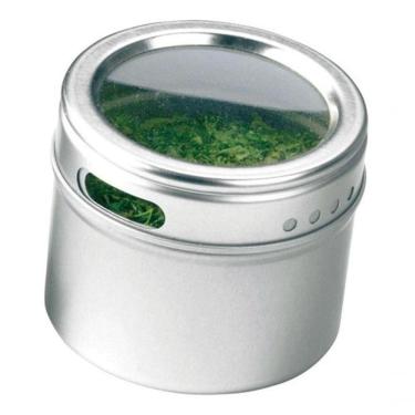 Imagem de Porta Condimento Tempero Inox Magnético Imã Geladeira