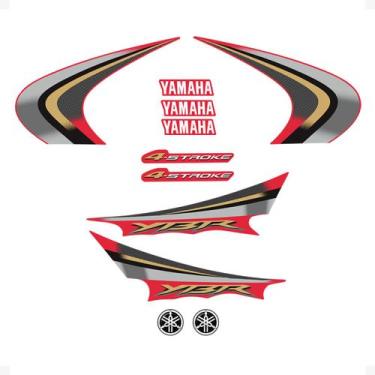 Imagem de Kit Adesivos Compatível Moto Yamaha Ybr 125 2008 + Logos - SPORTINOX, 