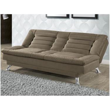 Imagem de Sofá-cama Casal 3 Lugares Reclinável Maya, Castanho, 3 Lugares