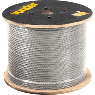 Imagem de Cabo de aço af 3/8" alma de fibra 6x25f galv c/ 100m Vonder
