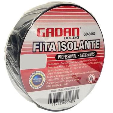 Imagem de Fita Isolante Preta 5, 10 ou 15 Metros Anti-Chamas quantity:Imperial 5