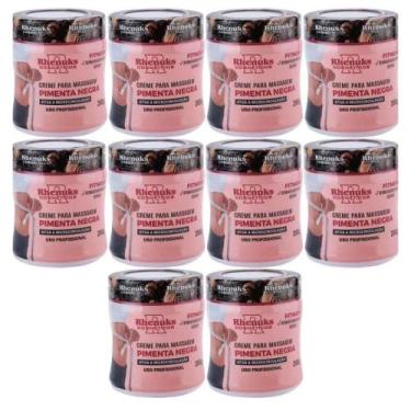 Imagem de Kit 10 Creme Pimenta Negra 200g - Rhenuks