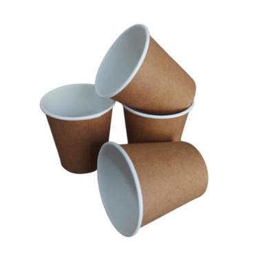 Imagem de Copo de papel Kraft 100 ml Biodegradavel Térmico 50 un Café - Rzk