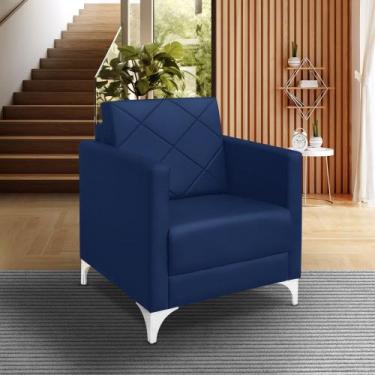 Imagem de Poltrona Helena Decorativa Clinica e recepção - me, azul marinho