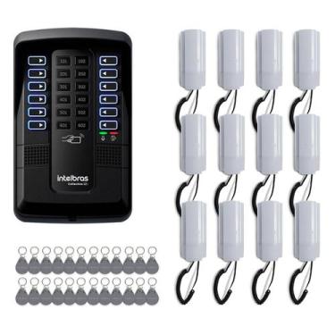 Imagem de Kit Porteiro Eletrônico Coletivo Intelbras 12 Pontos Monofone e Tag