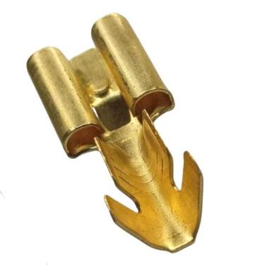 Imagem de 200x Terminais Encaixe Femea Resistente Com Trava 6,3mm Terminal em la