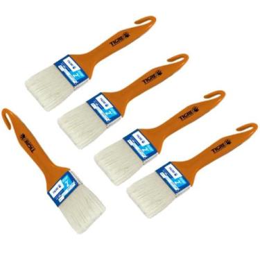 Imagem de Kit 5 Pincel Trinchas Para Pintura Tigre Media 696 2 Polegadas Cerda B