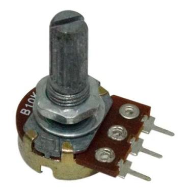 Imagem de Potenciômetro Linear KB 16MM 200K OHMS Eixo L20 sem Chave Arsolcomp