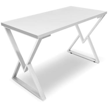 Imagem de Mesa P/ Escritório Jantar Gamer Daloa 1,00x0,60 Em Aço Tampo Em Madeir