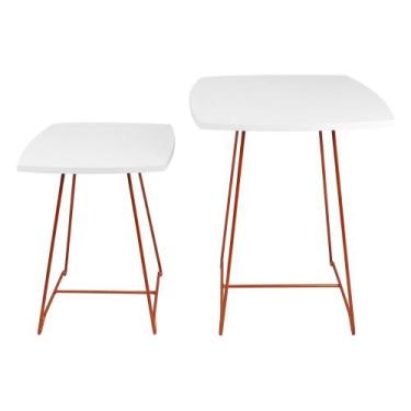 Imagem de Mesa Lateral Conjunto de Mesa de Canto Sofá Auxiliar Ursen - Genus Móv