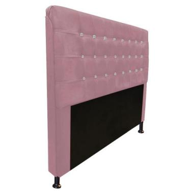 Imagem de Cabeceira Estofada Dama com Botões de Strass para Cama Box 195cm King 