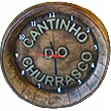 Imagem de Relógio de Parede Grande Rústico Artesanal Decor - Cantinho do Churras
