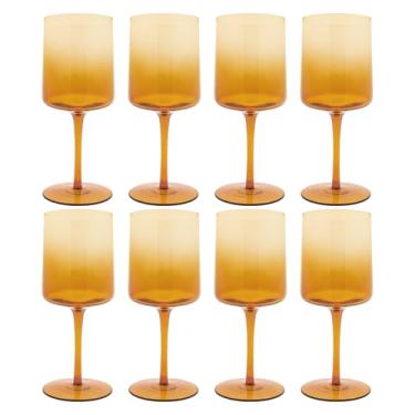 Imagem de Karma Conjunto de oito taças de vinho âmbar de meados do século