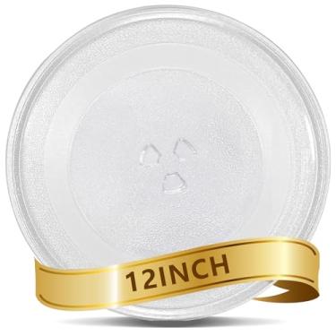 Imagem de Placa de vidro de substituição para micro-ondas de 30,5 cm compatível com LG, Whirlpool - Bandeja giratória para microondas, segura para lava-louças, acessórios de aquecimento para alimentos - (30,5