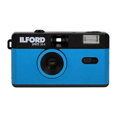 Imagem de Ilford Câmera de filme analógico Sprite 35-II reutilizável/recarregável 35 mm (azul e preto)