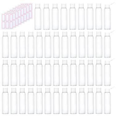 Imagem de Trendbox 120ml/4oz Clear Plastic Empty Bottles with Flip Cap BPA-Free Travel Containers for Shampoo, Lotions, Liquid Body Soap and Massage Oils - 48 Pack
