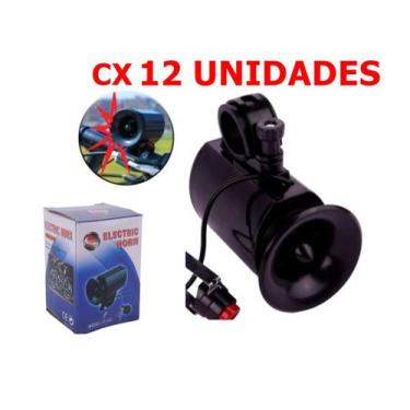 Imagem de Cx 12 Buzina Para Bicicleta Com Bateria 9w 10cm - HM