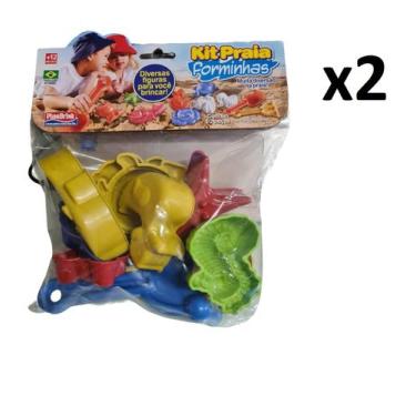 Imagem de 2 Kit Praia Areia Forminha Modelar Para Crianças C/ 10 Peças - Company