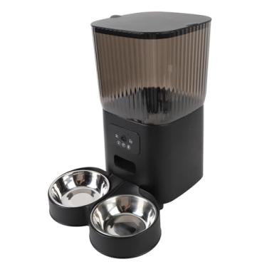 Imagem de Distribuidor Inteligente de Alimentos para Animais de Estimação, Balde de Armazenamento de Alimentos de 5L Com Controle Remoto e Alimentadores Automáticos de Gatos Com Controle