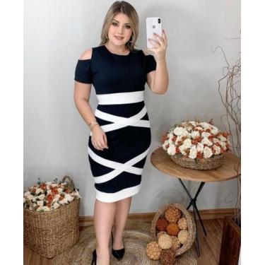 Imagem de Vestido Midi X Moda Feminina Evangélica - Miss Flower, Preto, GG