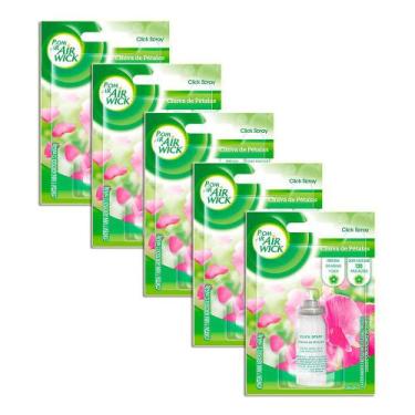 Imagem de Bom Ar Air Wick Click Spray Chuva De Pétalas kit 5 - Glade