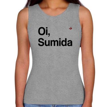 Imagem de Regata Feminina Oi sumida - Foca na Moda, Cinza, G