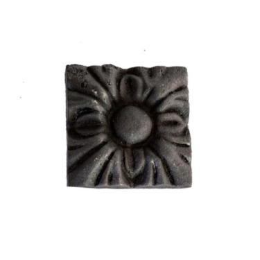 Imagem de Florão Quadrado em Ferro Fundido Decoração N07 8,5x8,5cm - FUNDIÇÃO SÃ