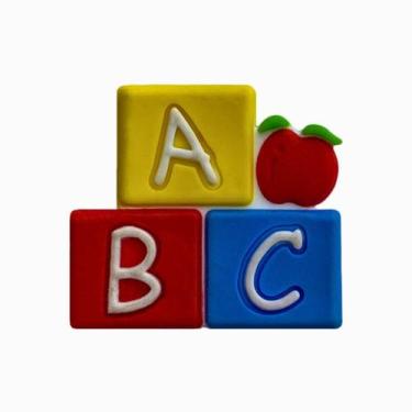 Imagem de Aplique Kit 10 Peças Cubo ABC Emborrachado - RAE