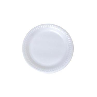 Imagem de Prato Descartável isopor 23cm Spumapac para Refeição com 20 unidades
