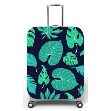 Imagem de Capa para mala de viagem M, medidas max C40x A59 x P27cm Folhas Tropic