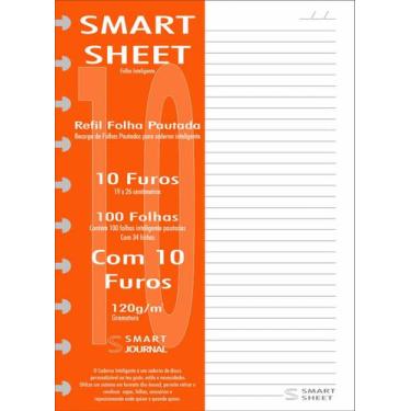 Imagem de Refil Caderno Inteligente 120g 100 Folhas Pautado 10 Furos - Best