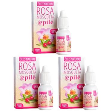 Imagem de Kit 3 Óleo Corporal Rosa Mosqueta 100% Puro 10Ml - Epilê