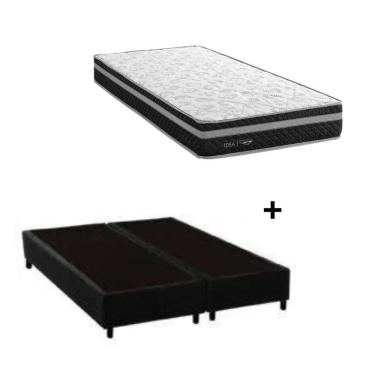 Imagem de Conjunto: Box+ Colchão Herval Zafira - Molas Ensacadas - Queen 158X198x60